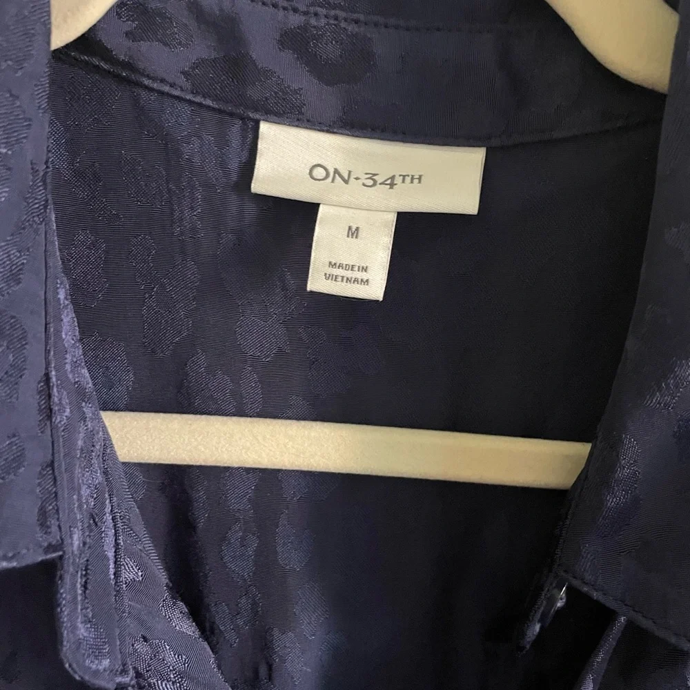 On  34th Animal Print Navy Blue Jumpsuit - Picture 7 of 8